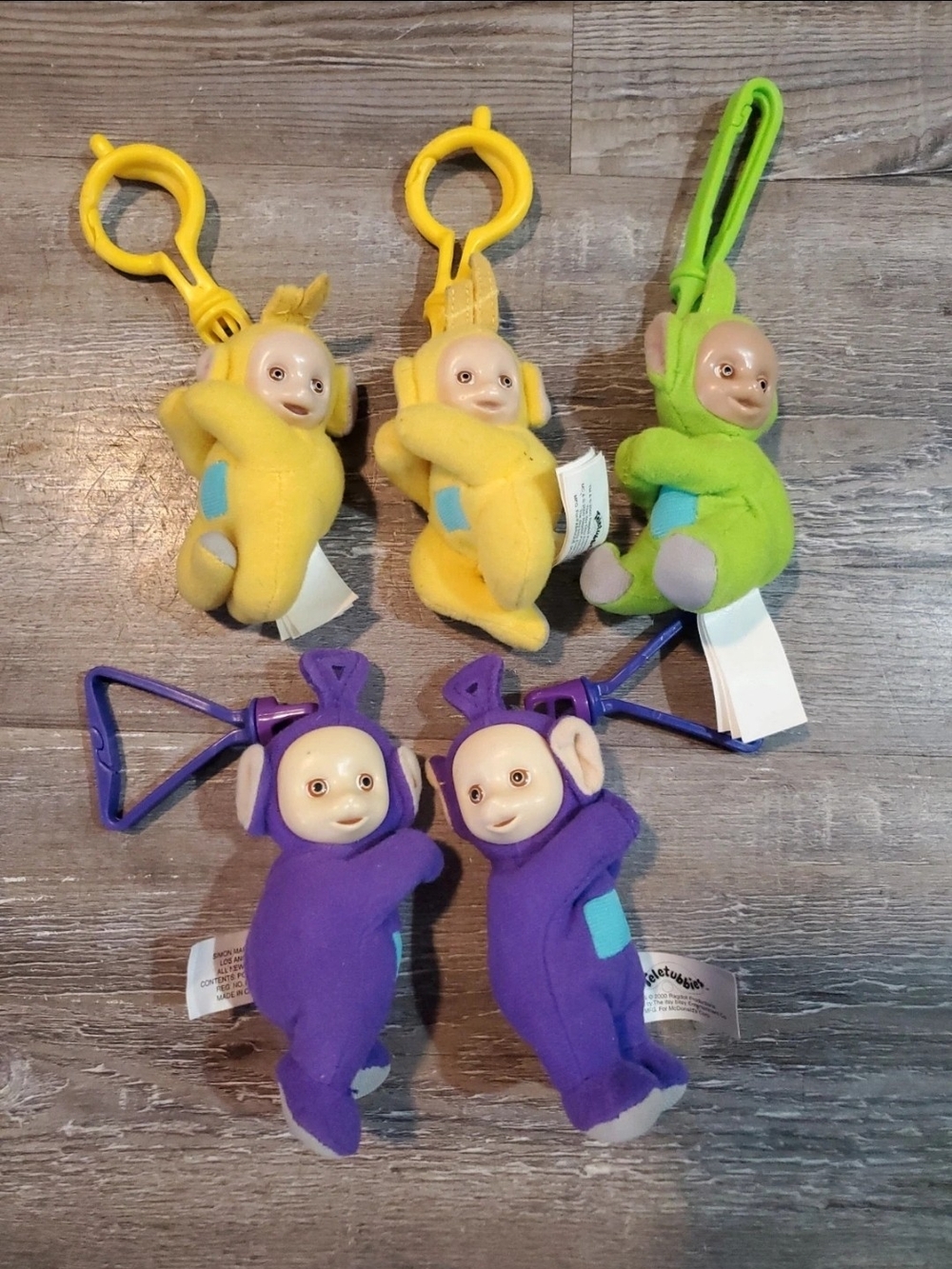 Vintage Teletubbies Plush Clip-On Toys